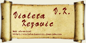 Violeta Kezović vizit kartica